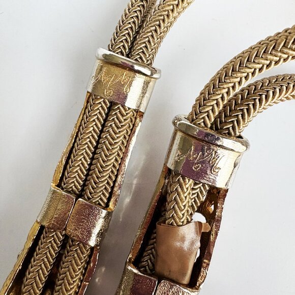 Morris Moskowitz Belt Floral Art Nouveau Metal Buckle Rare Retro Vintage - Picture 10 of 10